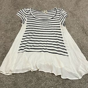 PPLA white and striped top size medium